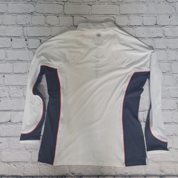 Peter Millar Golf 1/4 Zip Pullover Women Medium White Performance Stretch - Picture 7 of 7